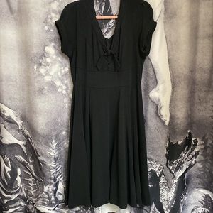 Unique Vintage Black Swing Dress 2X